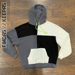 Urban Outfitters Color Block Hoodie- Retro
